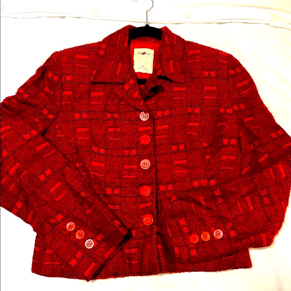 Vertigo Paris Jacket | Vertigo Jacket Made in France | Color: Red | Size: Small